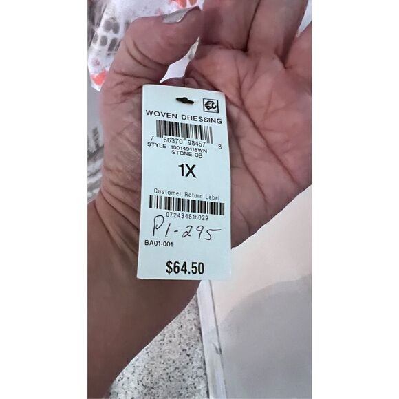 JM COLLECTION ORANGE TIE DYE BELL SLEEVE BLOUSE WOMENS SIZE 1X P1-295 - Picture 5 of 11